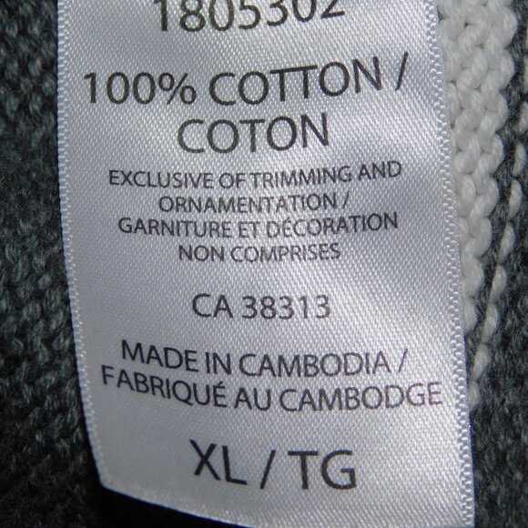 United Colors of Benetton Womens XL Gray White Striped 1/2 Zip Sweater - Picture 8 of 13